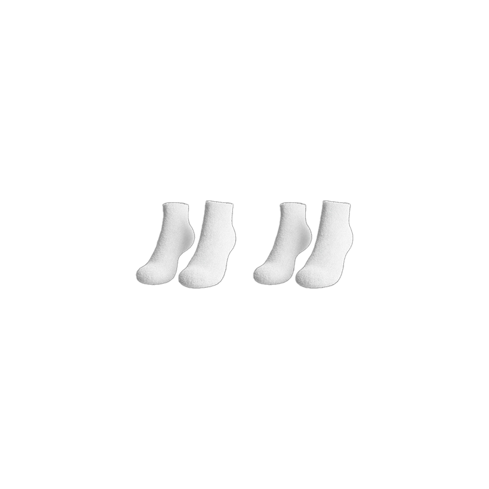 Cosy Knit Socks (2 Pack) White